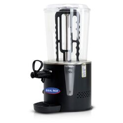 Dozator tip Bain Marie pentru salep, ciocolata calda, ceai, cafea, lapte si alte bauturi similare 10 l, Ideal Inox, carcasa neagra