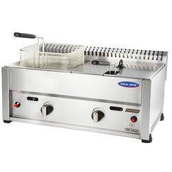 Friteuza profesionala pe butelie cu 2 cuve, Ideal Inox, 10+10 l, Linia Star