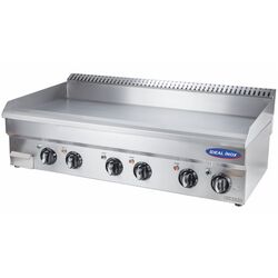 Gratar profesional electric striat, Ideal Inox, 1000x550x250, Linia Eco