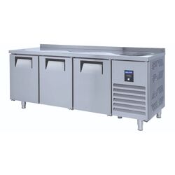 Masa rece inox cu 3 usi si chiuveta, Ideal Inox, 2000x700x850, volum net 515 l