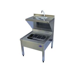 Spalator inox cu 2 cuve pentru oua, Ideal Inox, 500x600x940