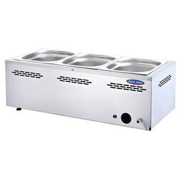 Vitrina Bain Marie 3 tavi GN 1/1, Ideal Inox