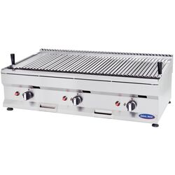 Gratar profesional cu roca vulcanica 900x500x250, Ideal Inox, butelie, Linia 500