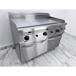 Gratar profesional pe butelie cu suprafata neteda de 120 cm lungime, Ideal Inox, Linia 700
