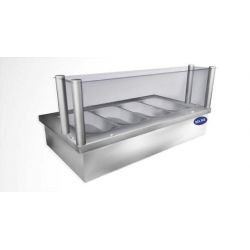 Bain Marie de banc, capacitate 4 buc GN 1/2 , Ideal Inox