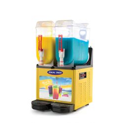 Aparat dozator bauturi cu granita 12 l+12 l, cu lumina, galben