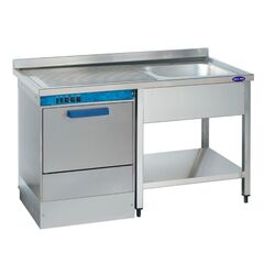 Spalator inox 1 cuva de 500x500x300 pe dreapta, picurator si spatiu pentru masina spalat vase, Ideal Inox, 1400x700x900