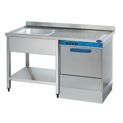 Spalator inox 1 cuva pe stanga, picurator si spatiu pentru masina spalat vase, 1200x700x850, AISI 304